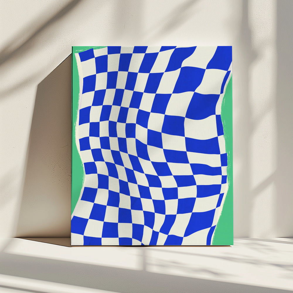 Blue Checker Pattern | Canvas