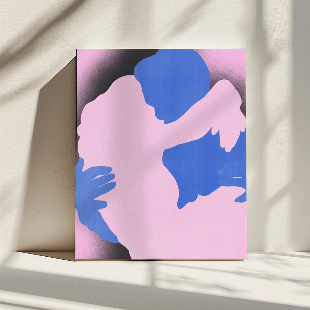 Two Abstract Figures in an Embrace | Canvas