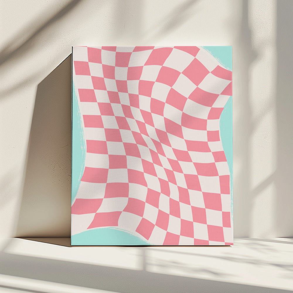 Rippled Checkered Wave | Canvas