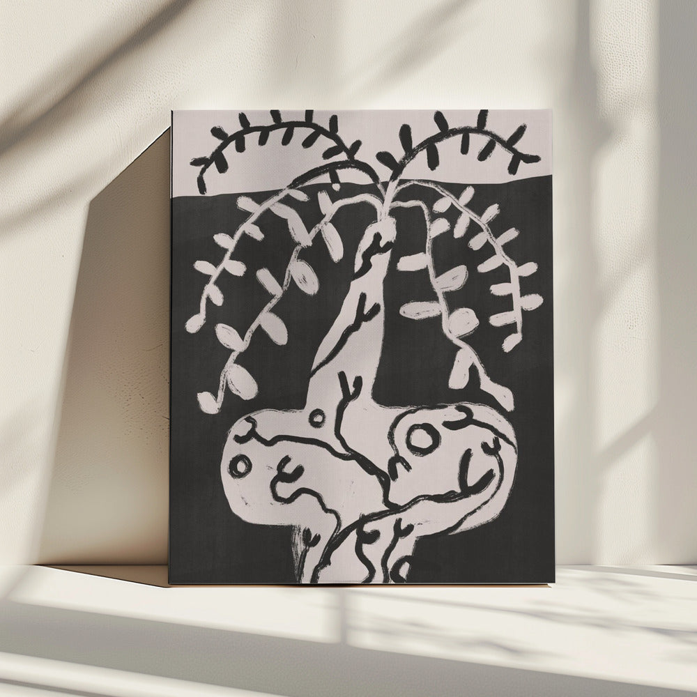 Rustic Pot Plant On the Table | Canvas