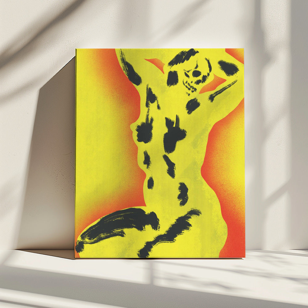 Yellow Skull Nude | Canvas