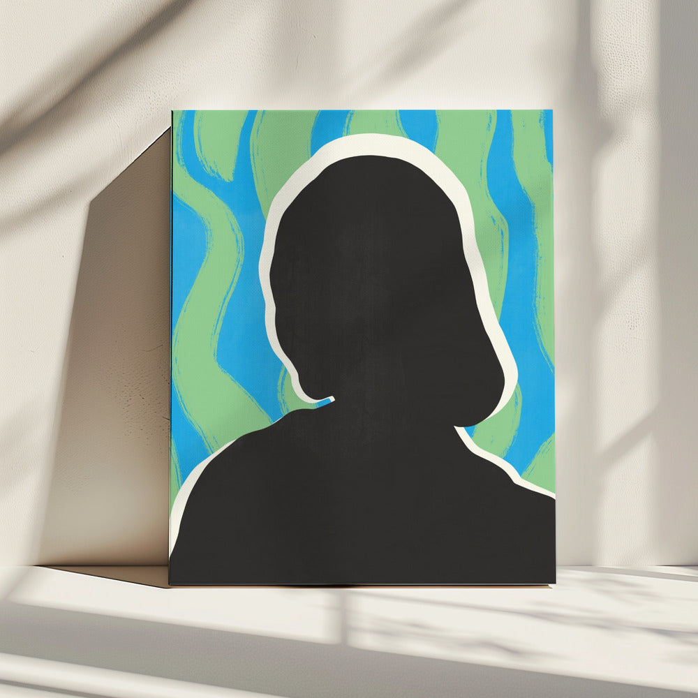 Anonymous Portrait In Cool Colors | Canvas