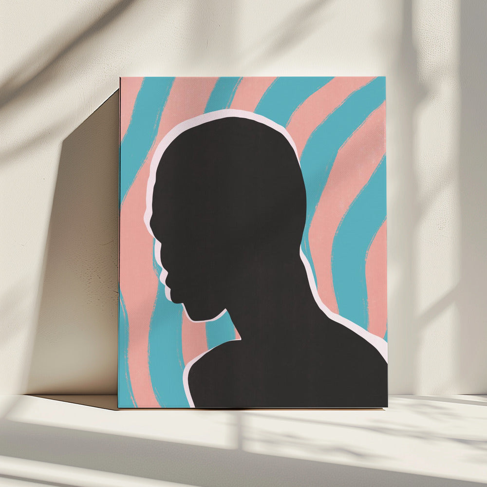 Anonymous Portrait In Neon Lights | Canvas