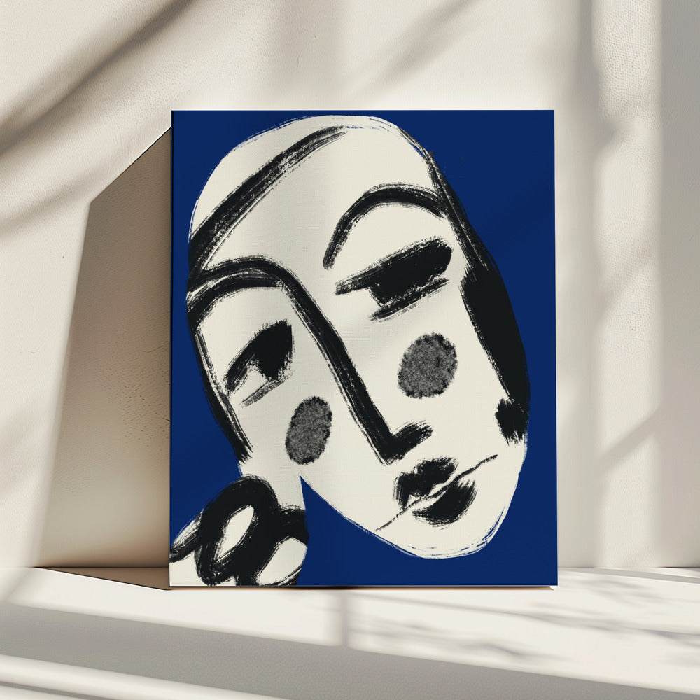 Resting Portrait In Blue | Canvas