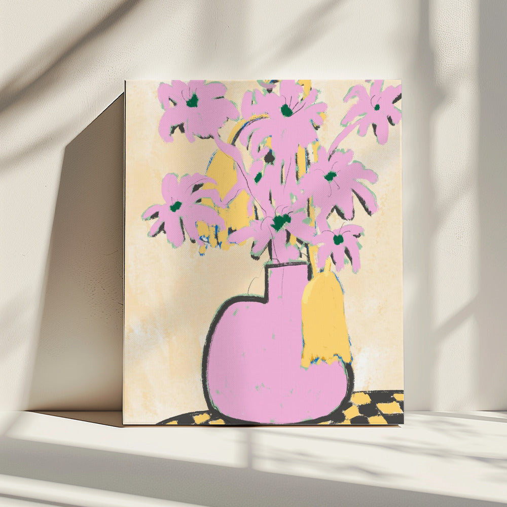 Pink Flowers In A Vase | Canvas