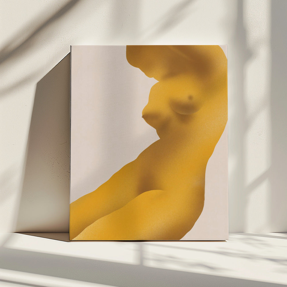 Golden Color Nude Abstract | Canvas