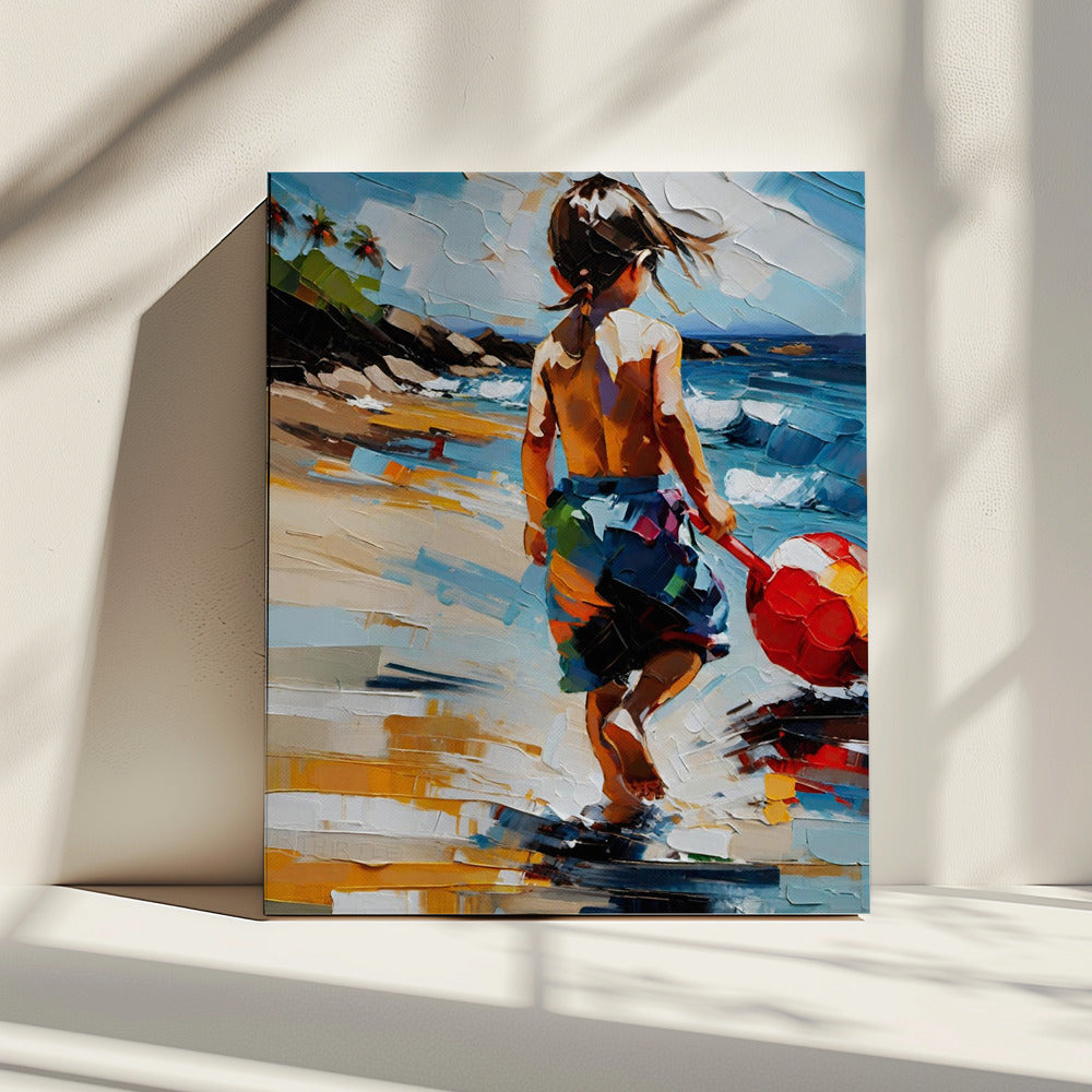 Boy On The Beach | Canvas