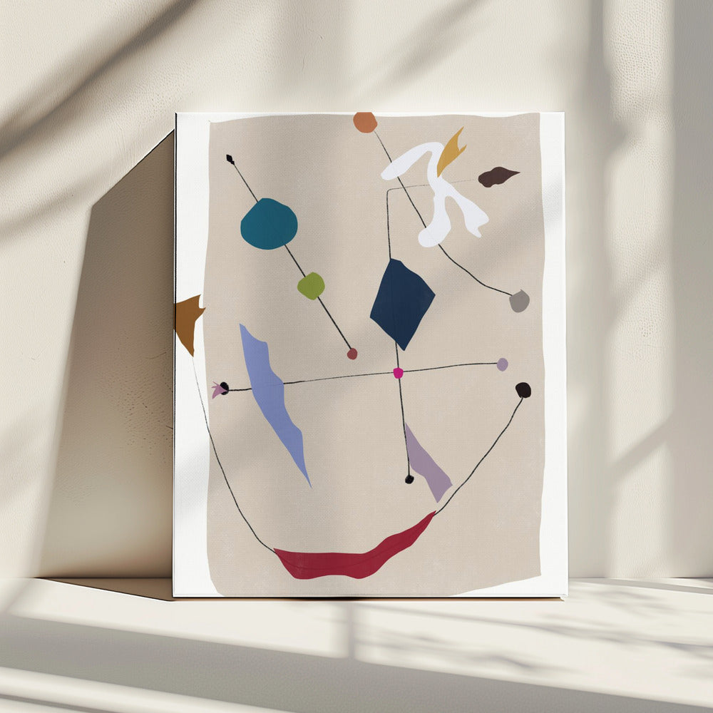 Minimalistic Lines and Colorful Shapes | Canvas