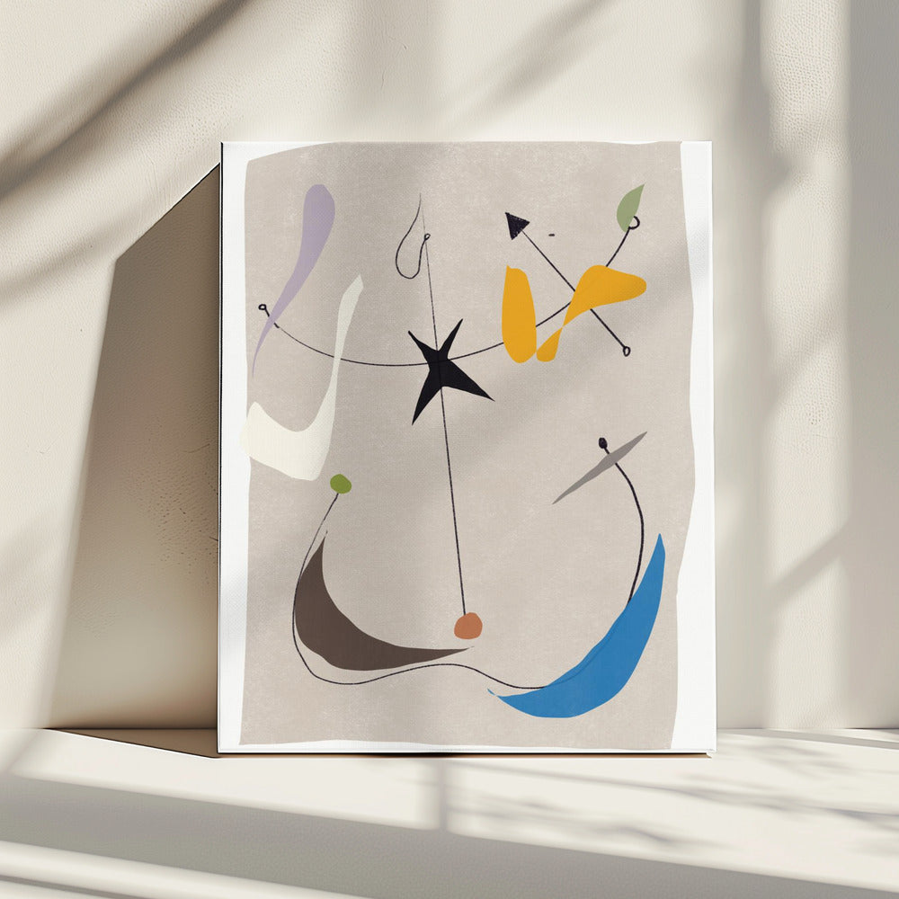 Minimalistic Lines and Colorful Shapes | Canvas