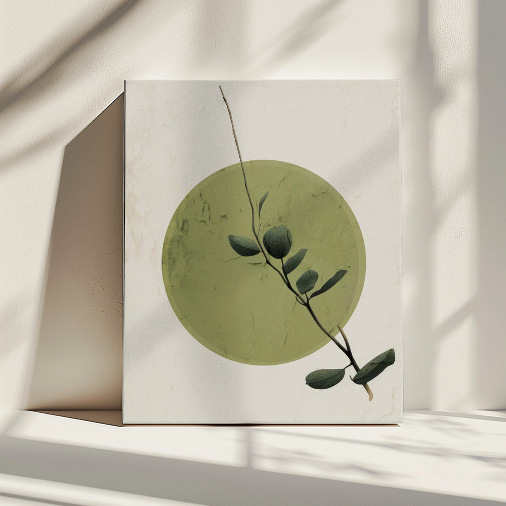 Green Serenity Circle | Canvas