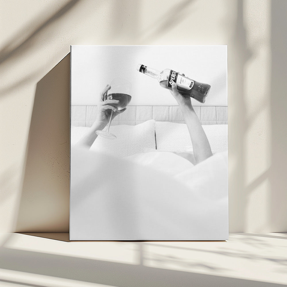 Aperol In Bed B&w | Canvas