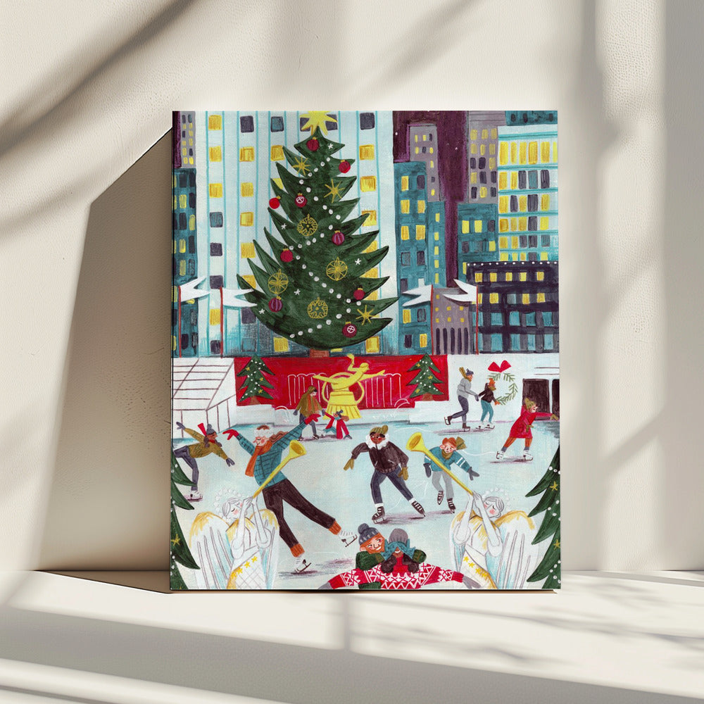 Ice skating at Rockefeller center | Canvas