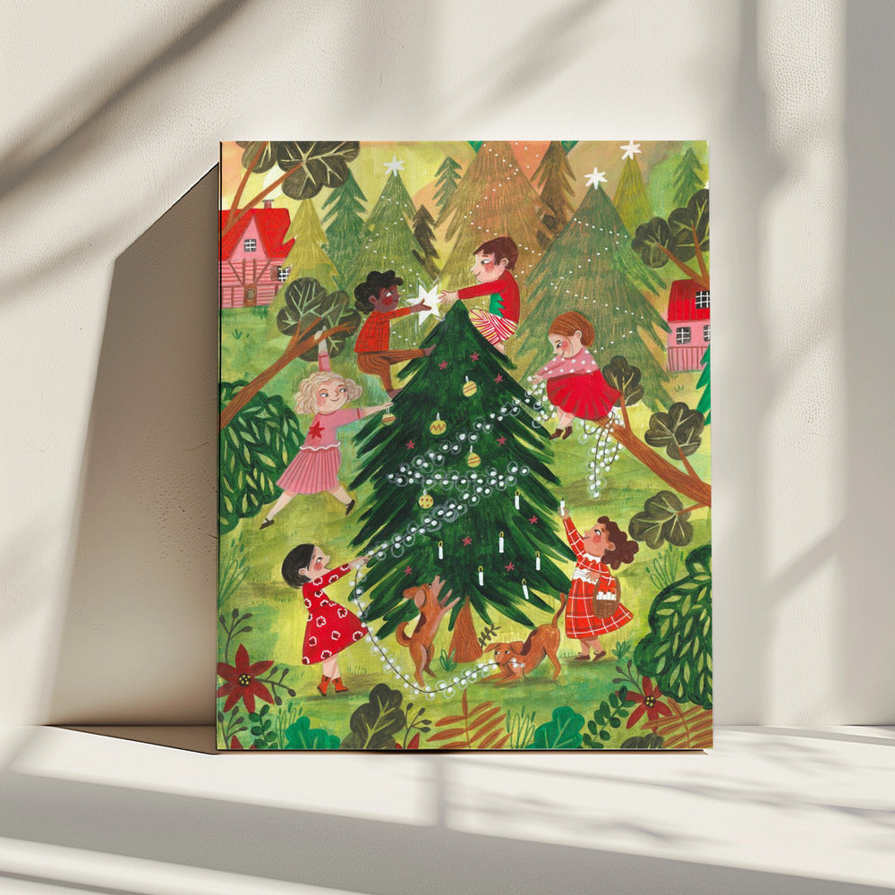 Decorating the Christmas tree | Canvas