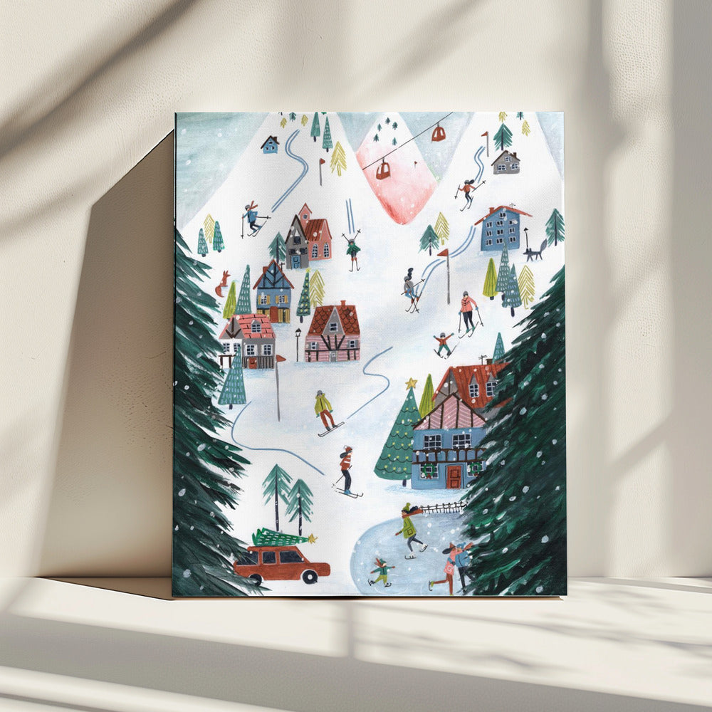 Nordic Skiing in the mountains at Christmas | Canvas