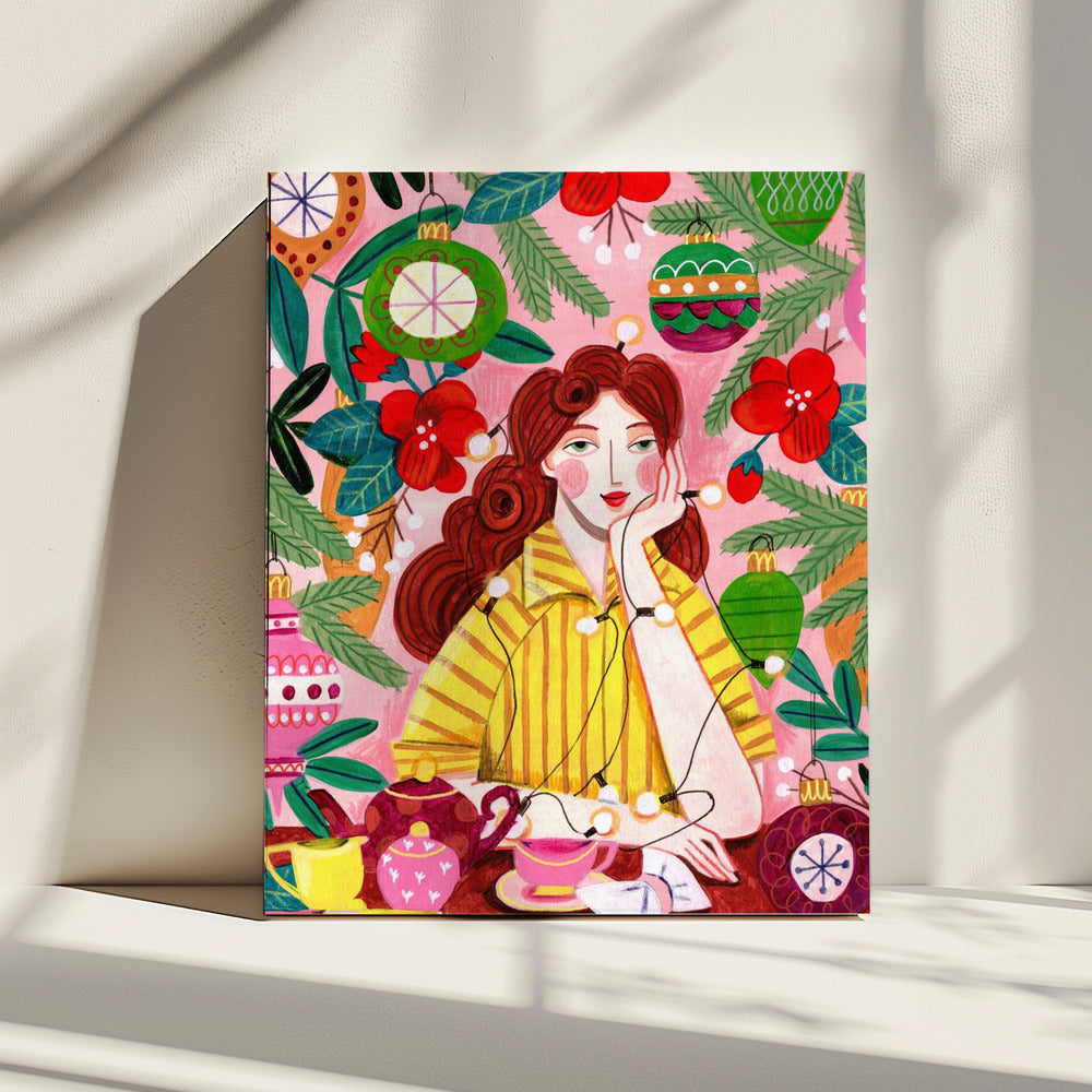 Retro Christmas Woman | Canvas