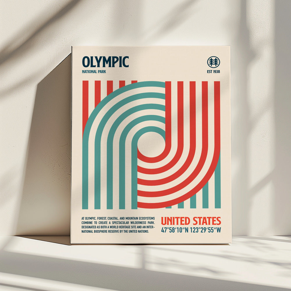 Olympic National Park Travel Poster | Canvas