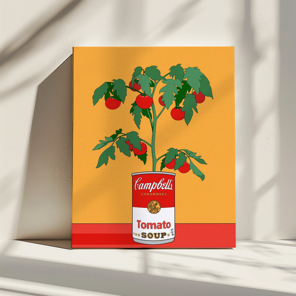 Campbells Soup Tomato Plant Retro Illustration | Canvas