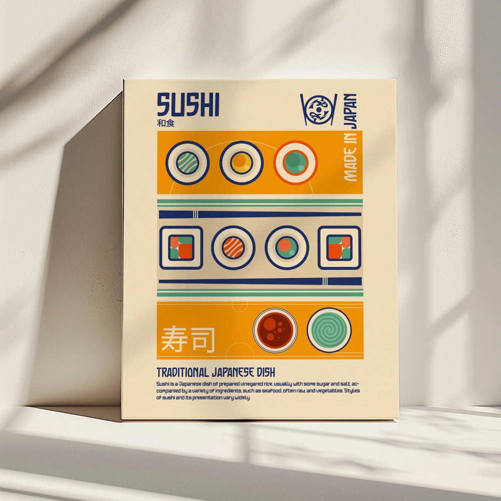 Sushi Japanese Food Print | Canvas