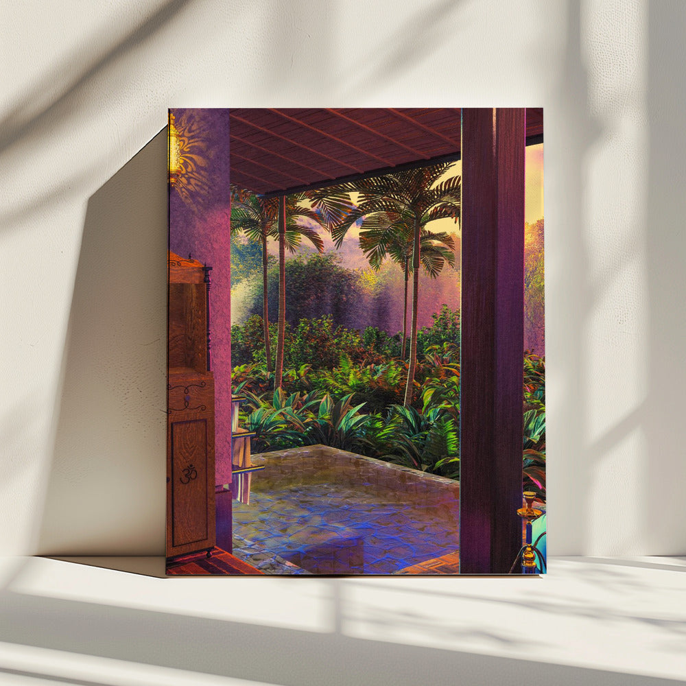 Rainforest Infinity Pool Art Print (a1) | Canvas