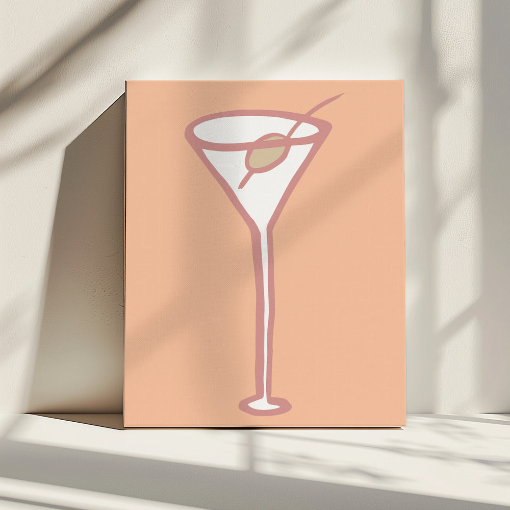 Olive In Glass Peach Fuzz Poster | Canvas