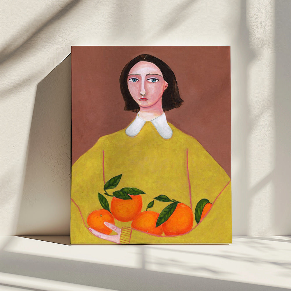 Lady with Oranges | Canvas