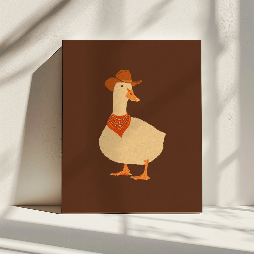 Bo the Cowboy Duck | Canvas