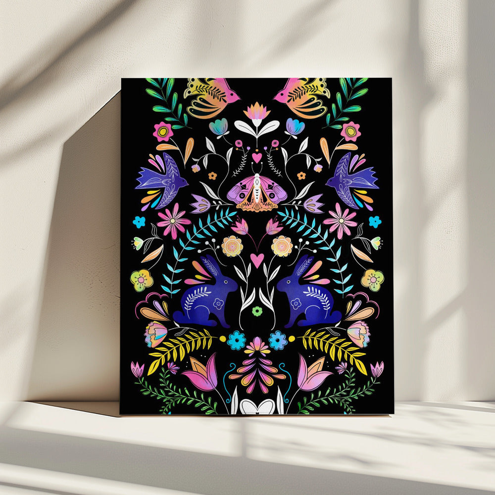 Colorful Folk Art Illustration | Canvas