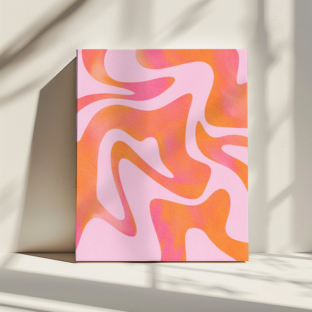 Abstract Wave in Pink | Canvas