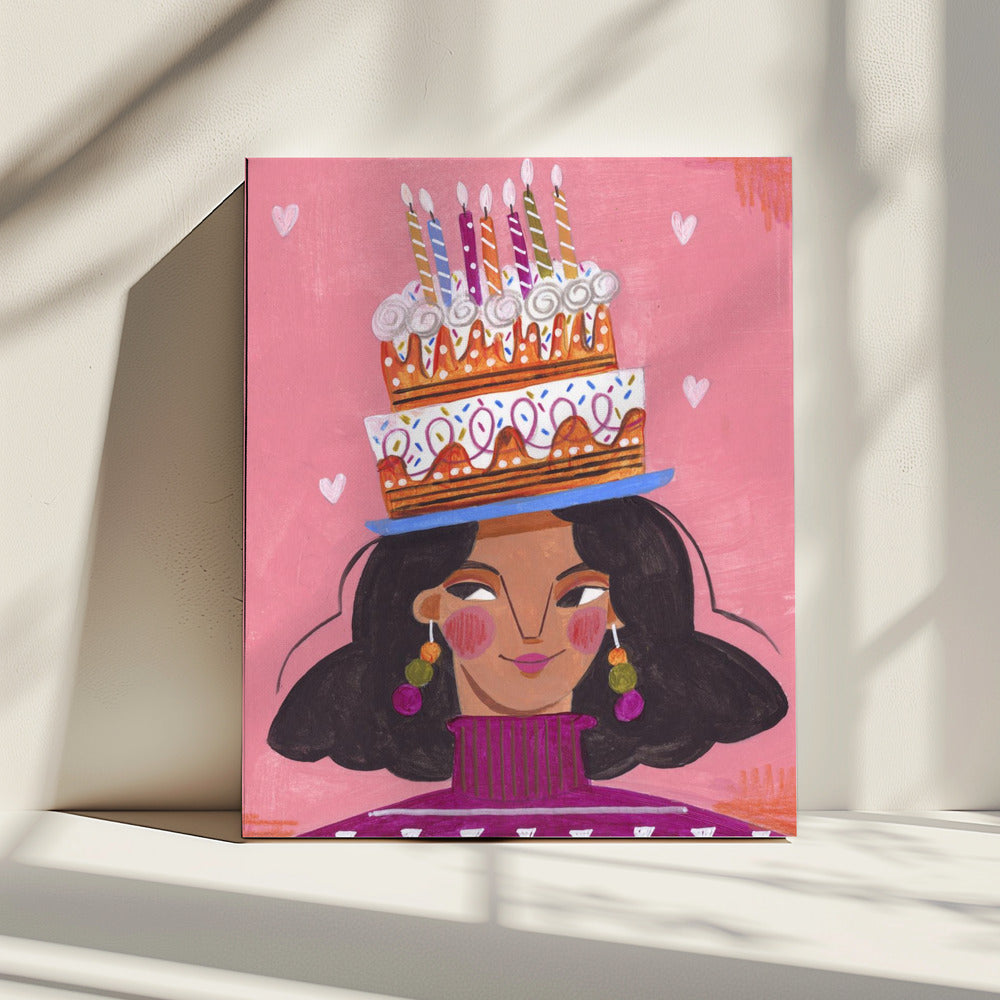 Woman with pie | Canvas