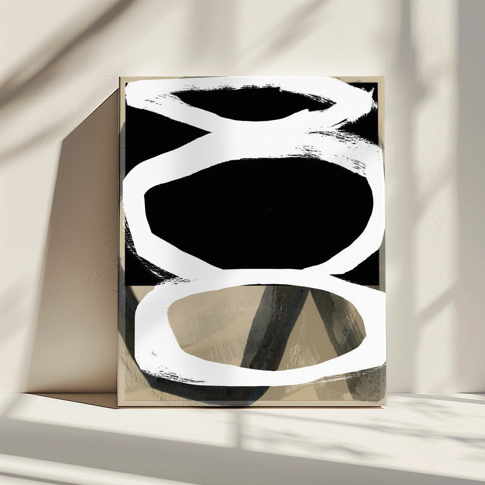 Bold Black On White No4 | Canvas