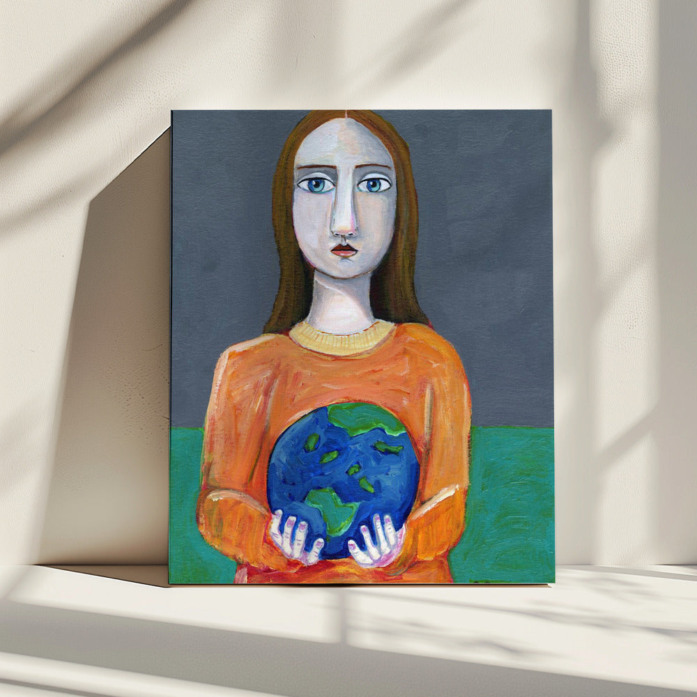 She had the world in her hands | Canvas