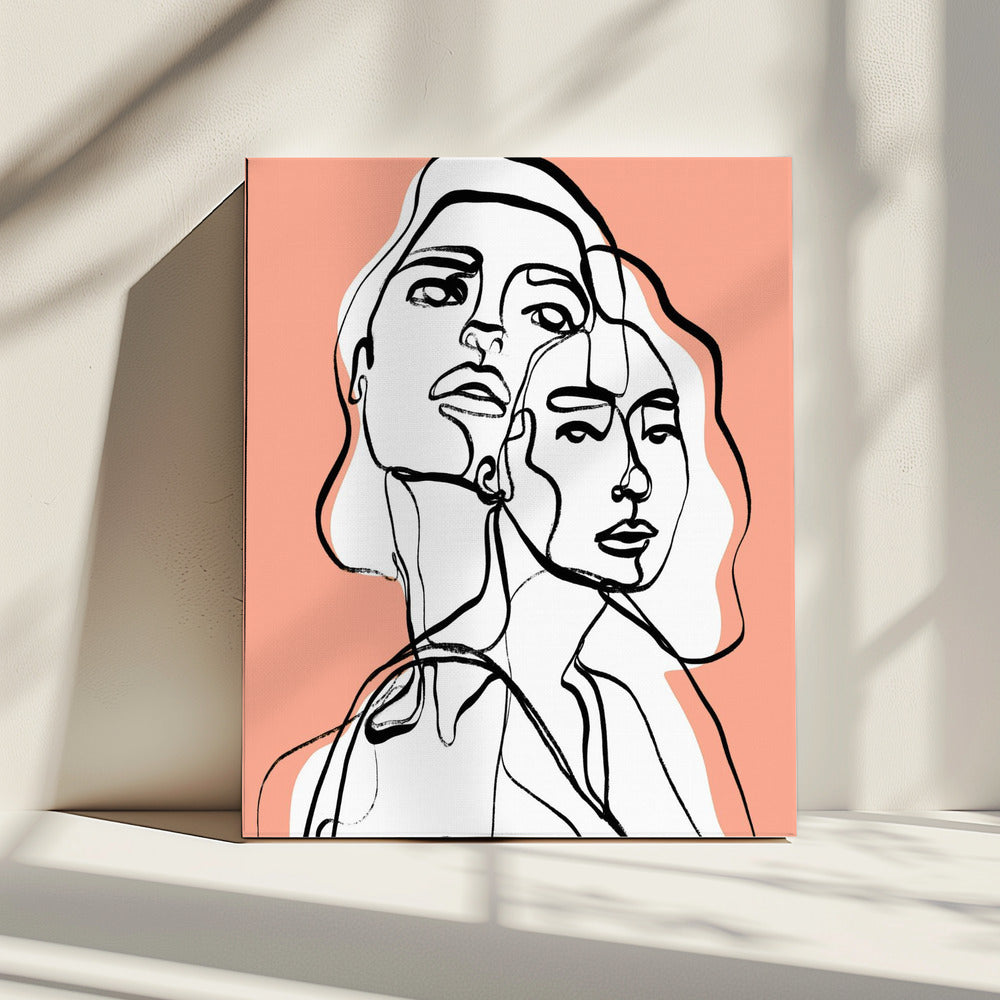 Entwined Faces | Canvas