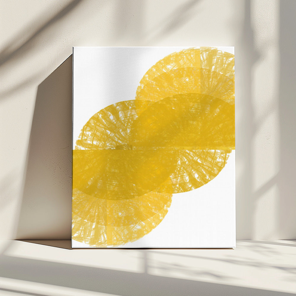 Yellow Circle Fans 1 | Canvas