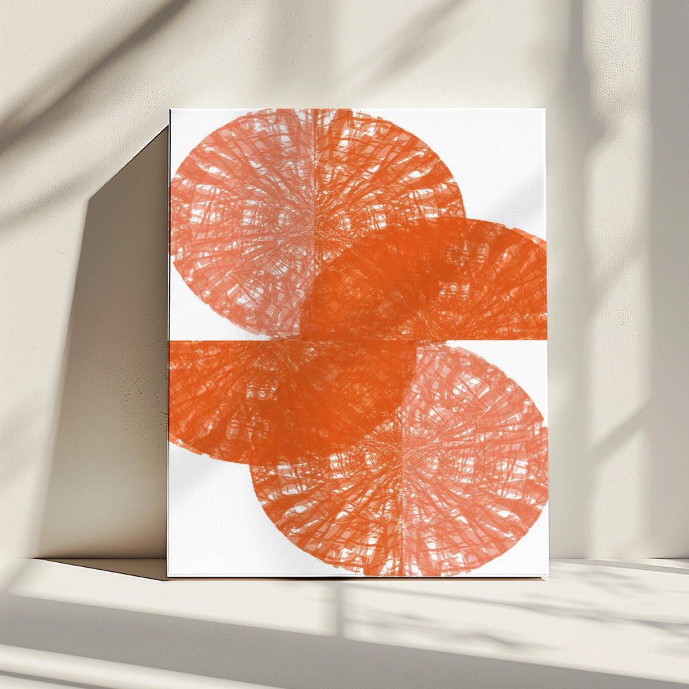 Orange Circle Fans 1 | Canvas