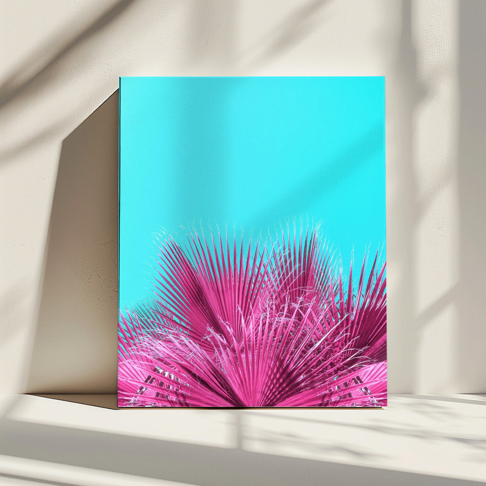 Electric Pink Palm Fronds | Canvas
