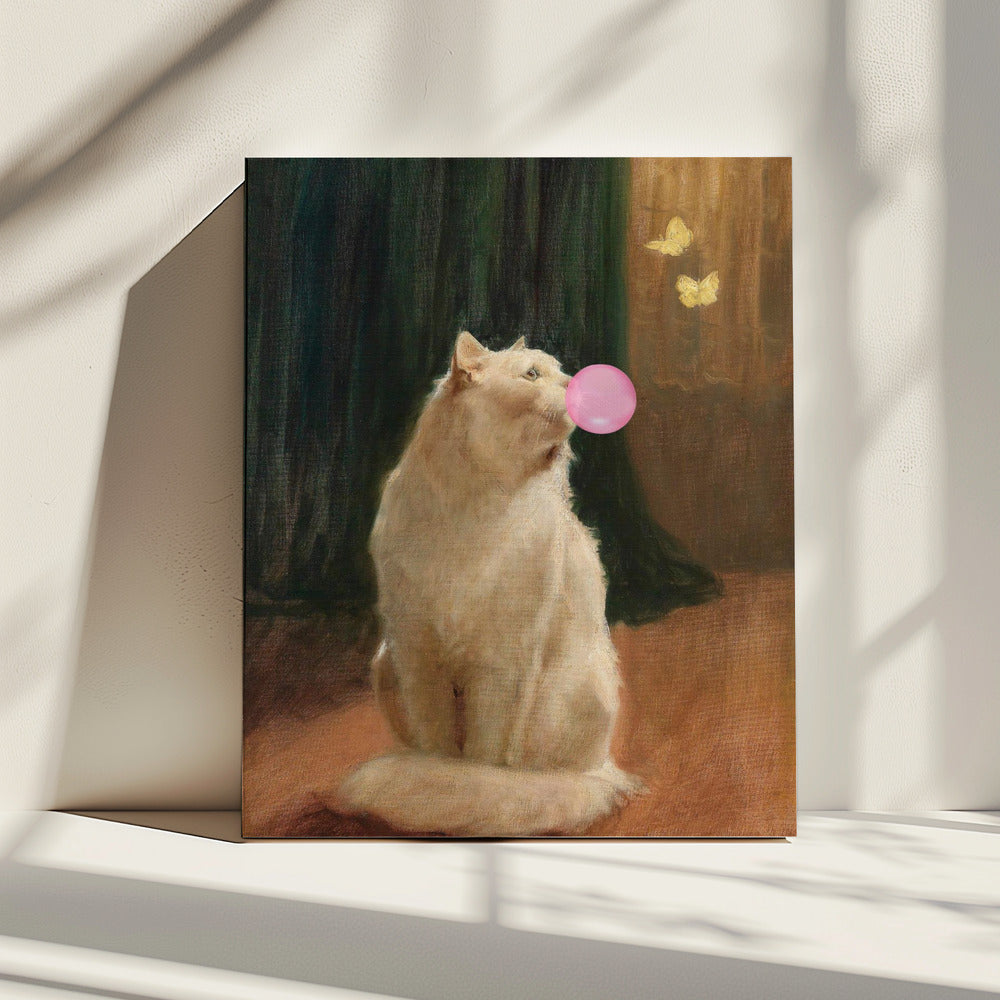 Bubble Gum and Cat | Canvas
