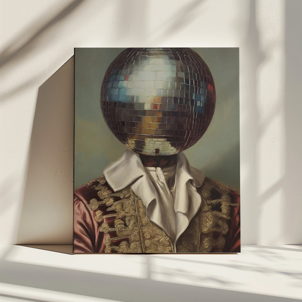 DiscoHead King  / Altered Collage Art | Canvas