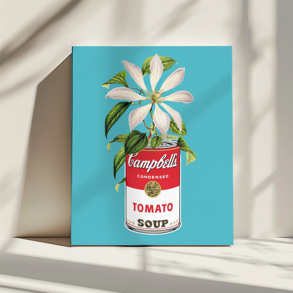 Campbells and Flowers | Canvas