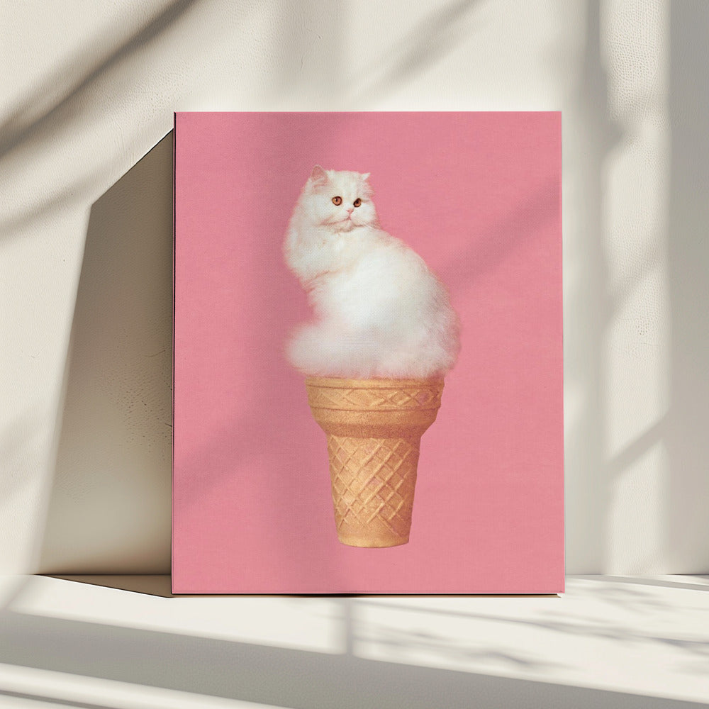 Cat Ice Cream - Pink | Canvas