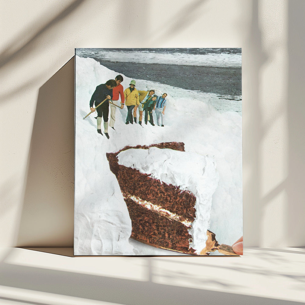 Glacier Calving Cake - Dessert Snow Mountain | Canvas