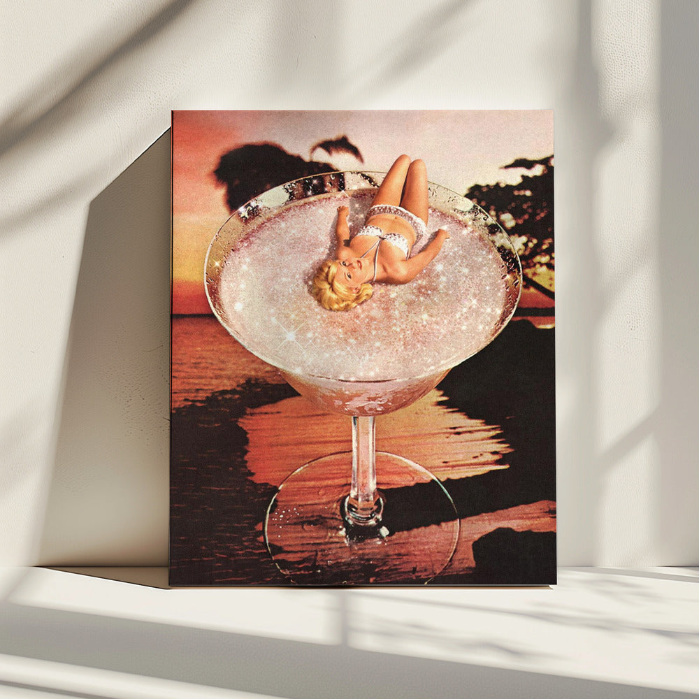 Glitter Pink Margarita | Canvas