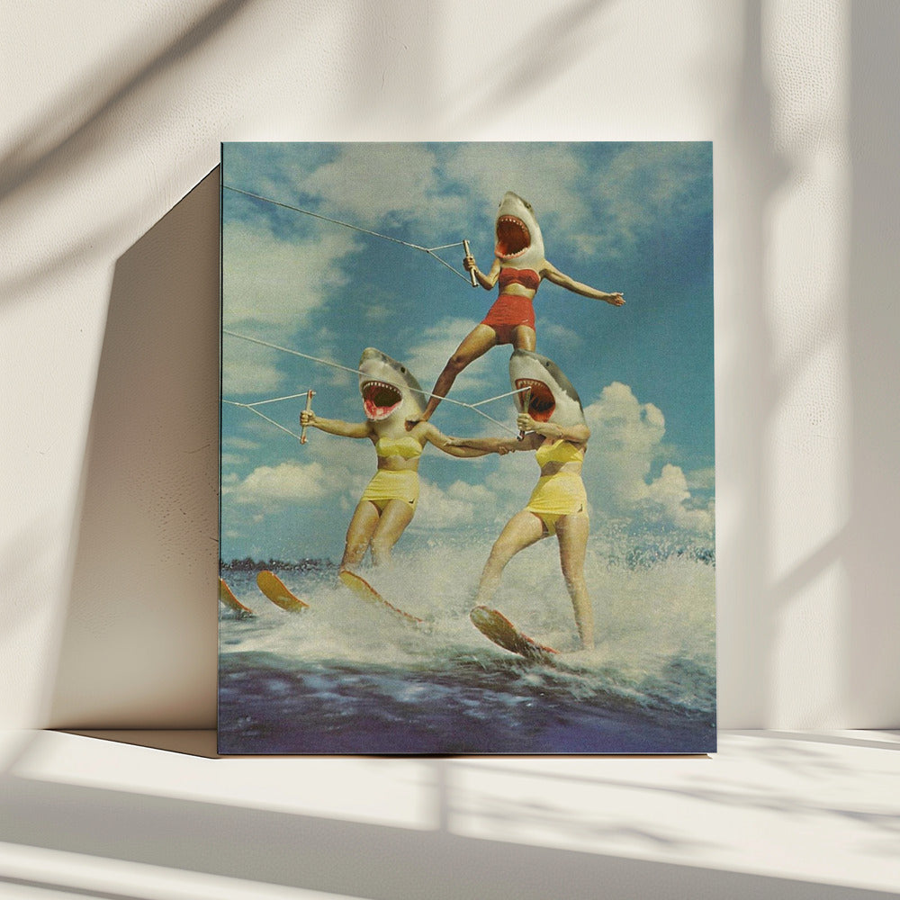 On Evil Beach - Shark Attack | Canvas