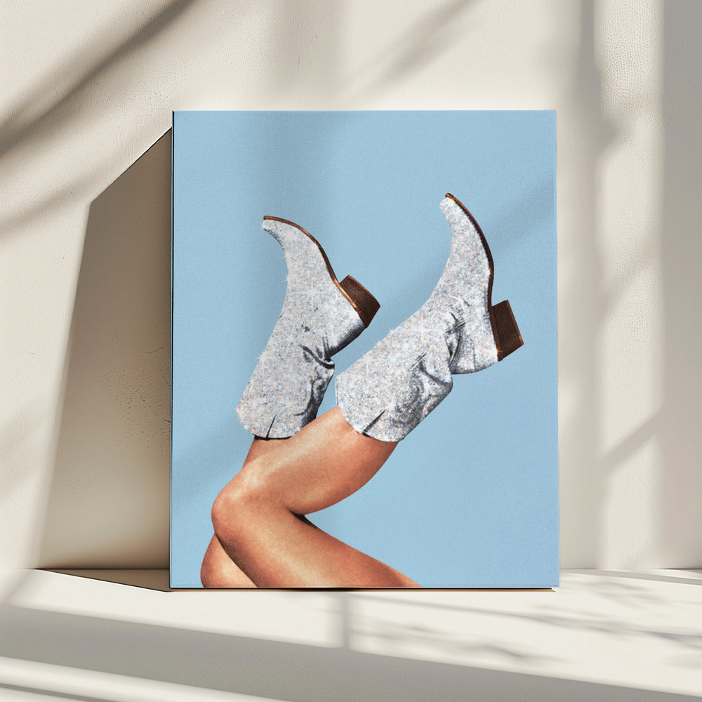 These Boots   Glitter Blue II | Canvas