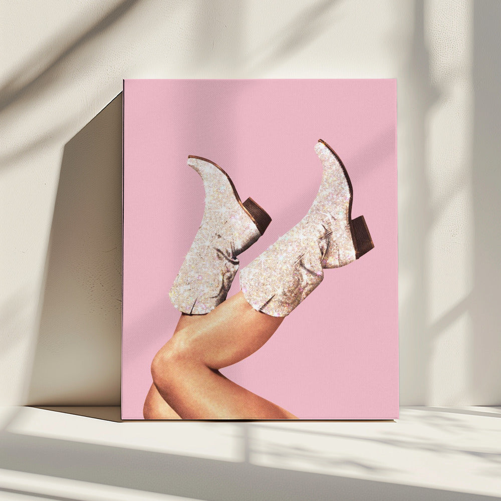 These Boots - Glitter Pink II | Canvas