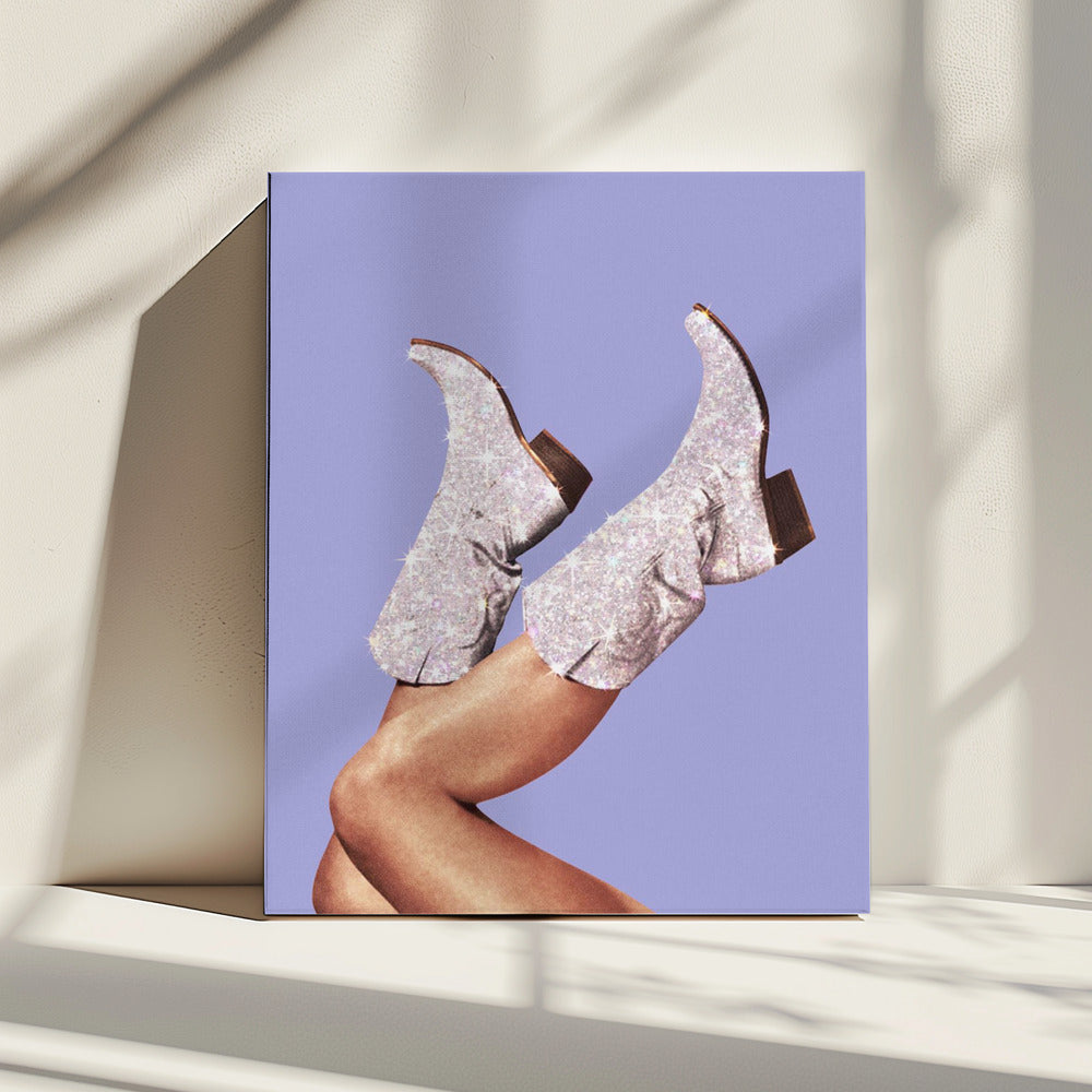 These Boots - Glitter Very Peri Periwinkle | Canvas