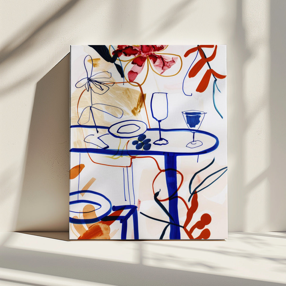 Vibrant Table Scene | Canvas