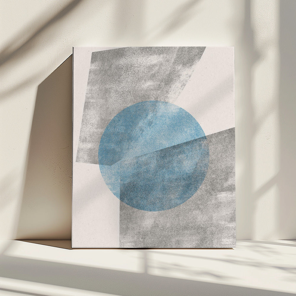 Blue Geometric Modern Object | Canvas