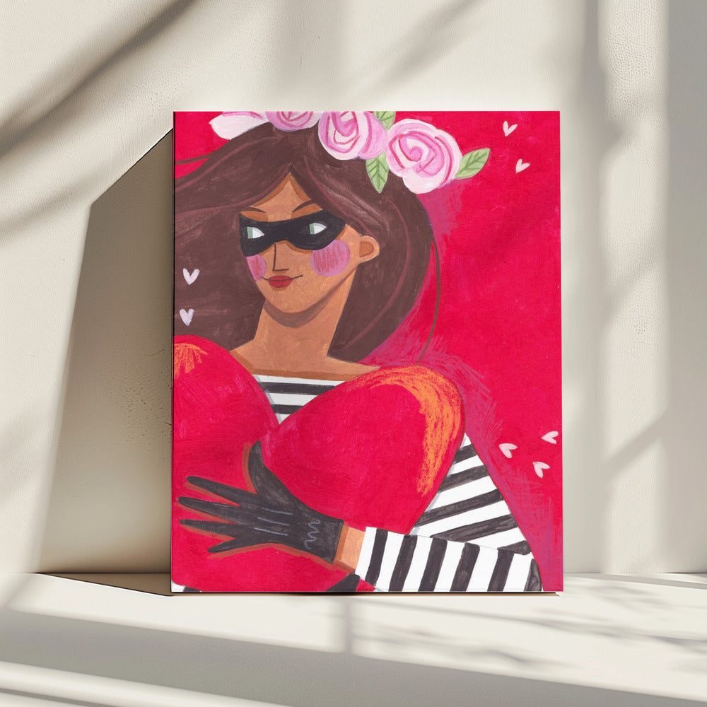 Portrait woman you stole my heart | Canvas