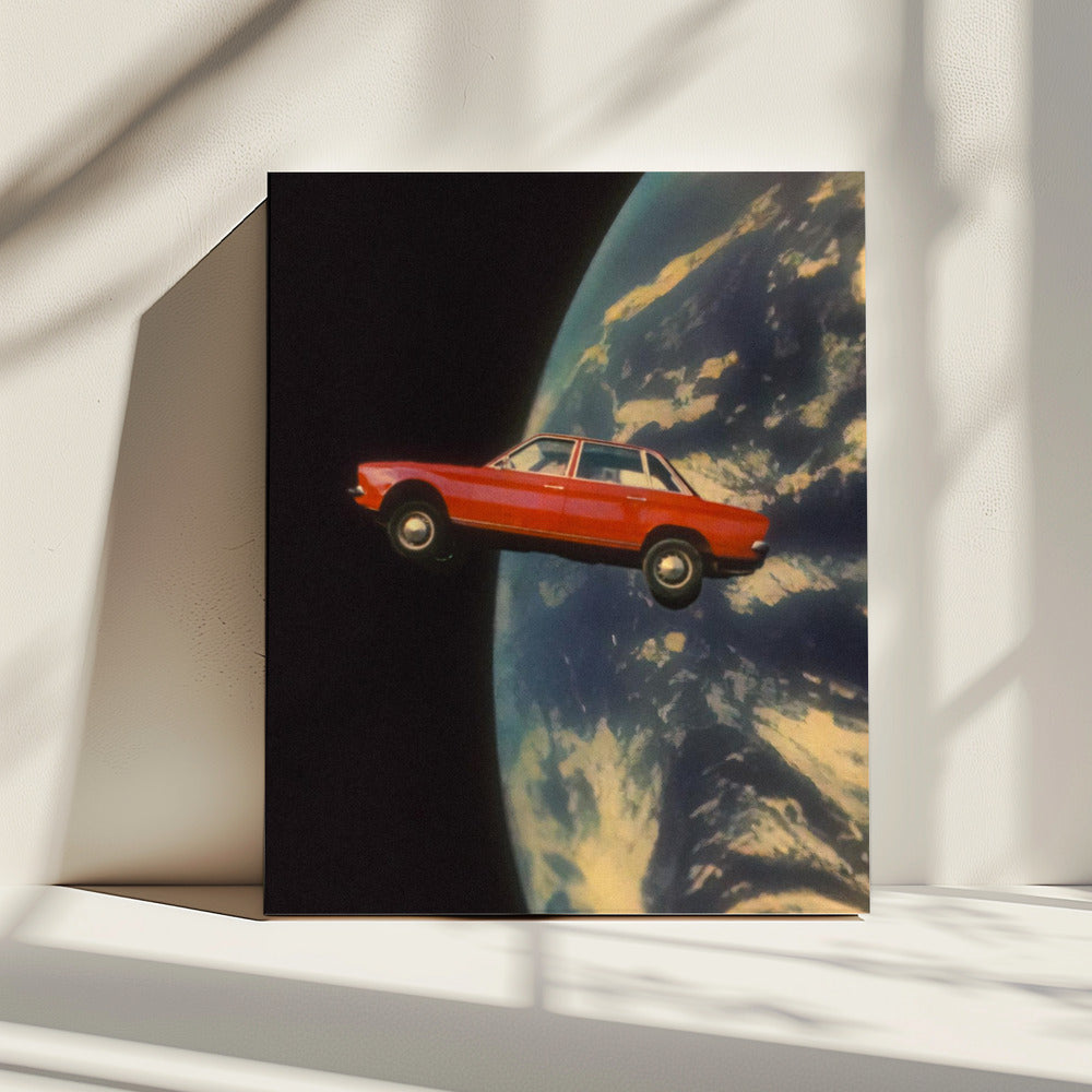 Flying Space Car | Canvas