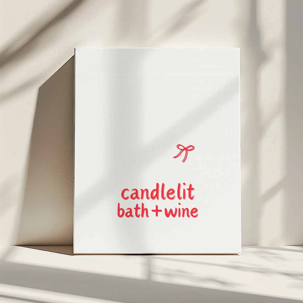 Candlelit bath + Wine | Canvas